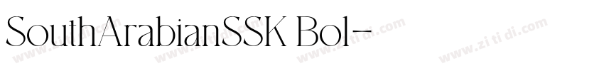 SouthArabianSSK Bol字体转换